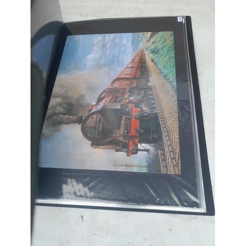 70 - Collection of approx 250 coloured railway prints in various formats by the major artists nicely moun... 