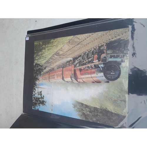 70 - Collection of approx 250 coloured railway prints in various formats by the major artists nicely moun... 