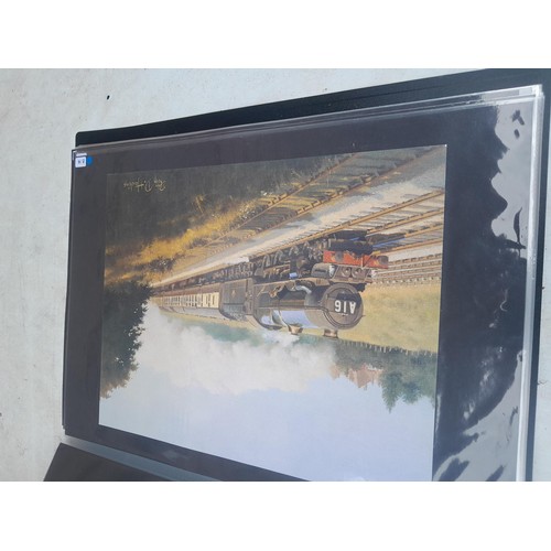 70 - Collection of approx 250 coloured railway prints in various formats by the major artists nicely moun... 