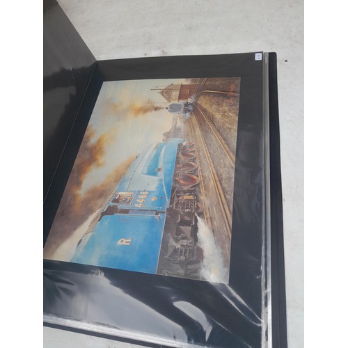 70 - Collection of approx 250 coloured railway prints in various formats by the major artists nicely moun... 