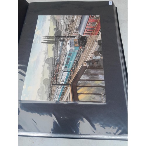 70 - Collection of approx 250 coloured railway prints in various formats by the major artists nicely moun... 