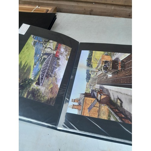 70 - Collection of approx 250 coloured railway prints in various formats by the major artists nicely moun... 