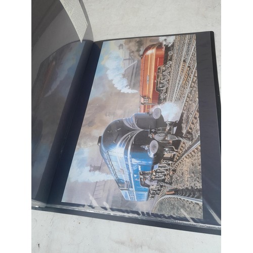 70 - Collection of approx 250 coloured railway prints in various formats by the major artists nicely moun... 