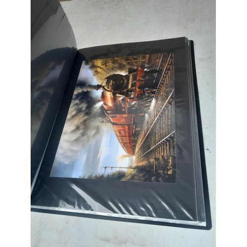 70 - Collection of approx 250 coloured railway prints in various formats by the major artists nicely moun... 