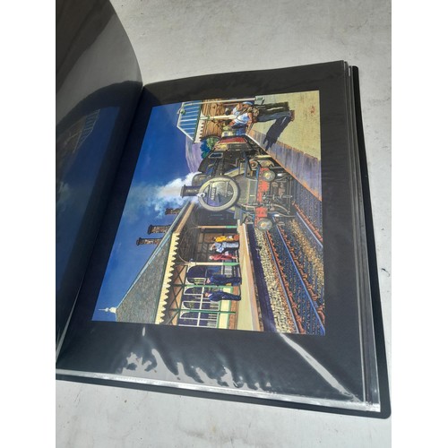 70 - Collection of approx 250 coloured railway prints in various formats by the major artists nicely moun... 