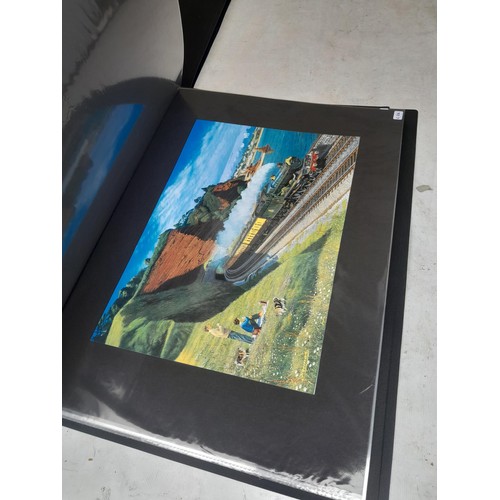 70 - Collection of approx 250 coloured railway prints in various formats by the major artists nicely moun... 