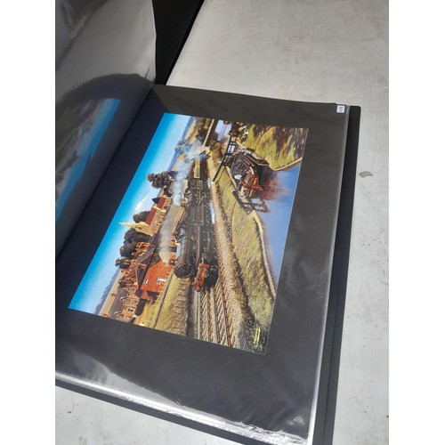 70 - Collection of approx 250 coloured railway prints in various formats by the major artists nicely moun... 