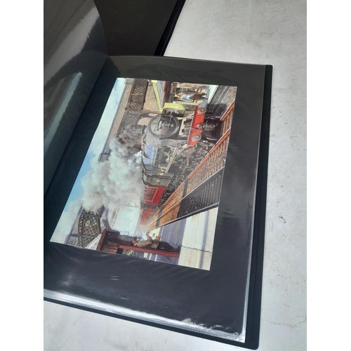 70 - Collection of approx 250 coloured railway prints in various formats by the major artists nicely moun... 