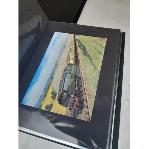 70 - Collection of approx 250 coloured railway prints in various formats by the major artists nicely moun... 