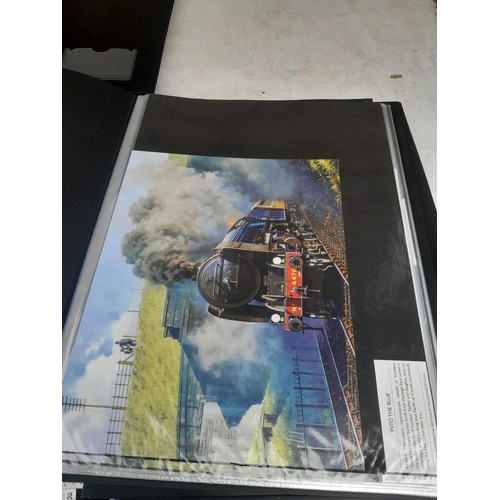 70 - Collection of approx 250 coloured railway prints in various formats by the major artists nicely moun... 