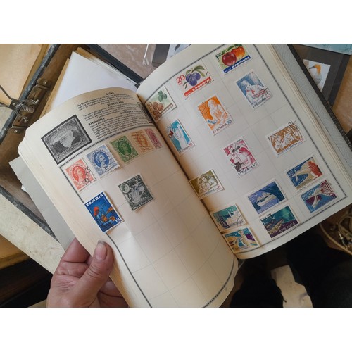 122 - Stamps : Partially filled stamps of the world collection mounted mint and used, First Day Covers, mi... 