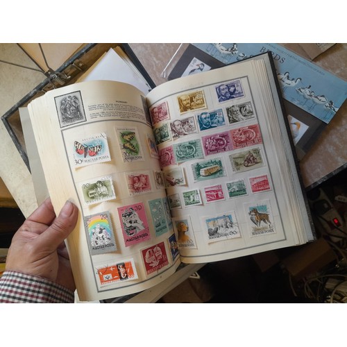 122 - Stamps : Partially filled stamps of the world collection mounted mint and used, First Day Covers, mi... 