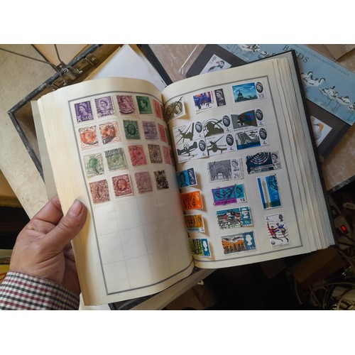 122 - Stamps : Partially filled stamps of the world collection mounted mint and used, First Day Covers, mi... 