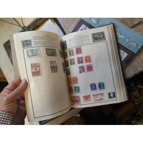 122 - Stamps : Partially filled stamps of the world collection mounted mint and used, First Day Covers, mi... 