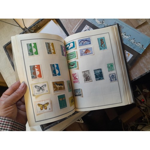 122 - Stamps : Partially filled stamps of the world collection mounted mint and used, First Day Covers, mi... 