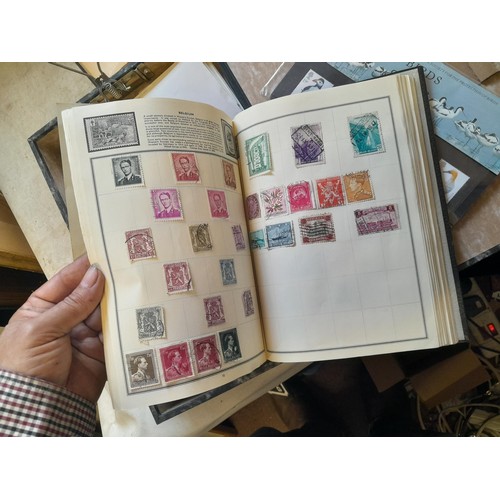 122 - Stamps : Partially filled stamps of the world collection mounted mint and used, First Day Covers, mi... 