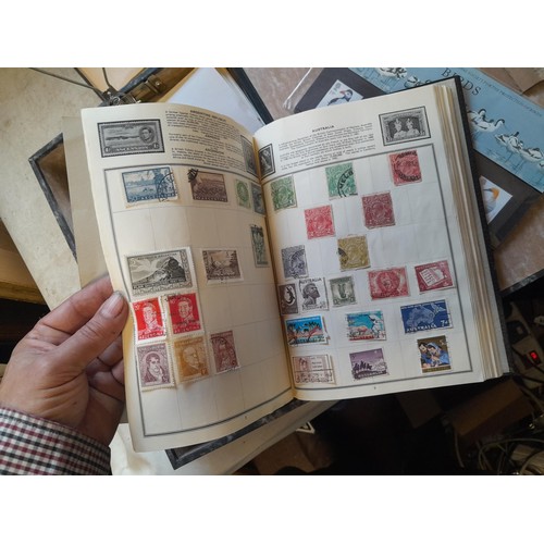 122 - Stamps : Partially filled stamps of the world collection mounted mint and used, First Day Covers, mi... 