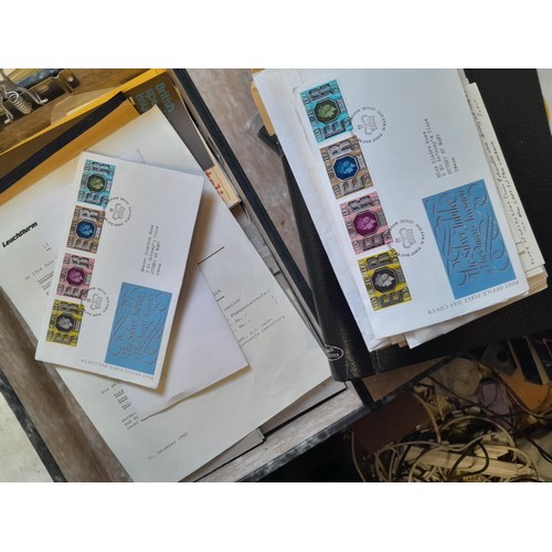 122 - Stamps : Partially filled stamps of the world collection mounted mint and used, First Day Covers, mi... 