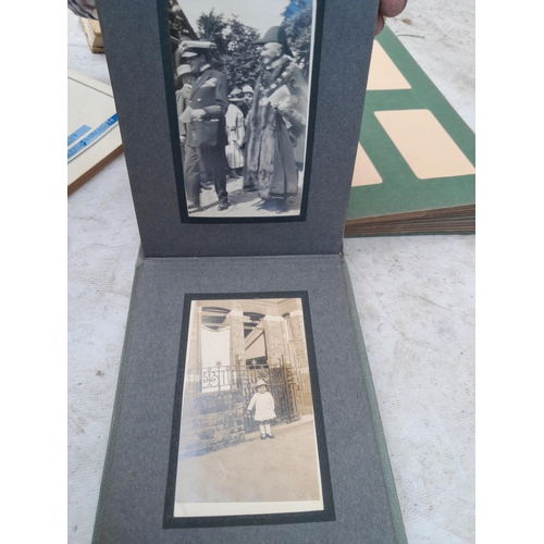 253 - Commemorative Souvenir Album, 2 x partially and sparsely filled black and white family photograph al... 