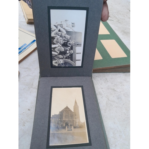 253 - Commemorative Souvenir Album, 2 x partially and sparsely filled black and white family photograph al... 