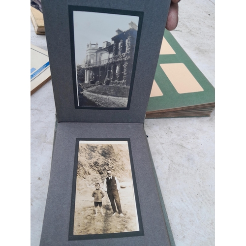 253 - Commemorative Souvenir Album, 2 x partially and sparsely filled black and white family photograph al... 