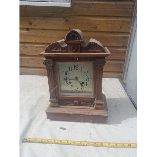 6 - Early 20th century mahogany case mantle clock