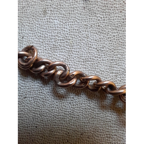 69 - Hallmarked 9 ct gold watch chain 30 . 6