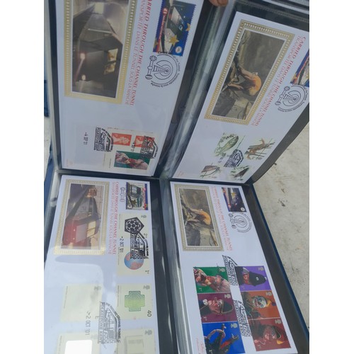 82 - 4 x folders full of Stamp First Day Covers : 2 x folders of Channel Tunnel , 1 x QEII Nations around... 