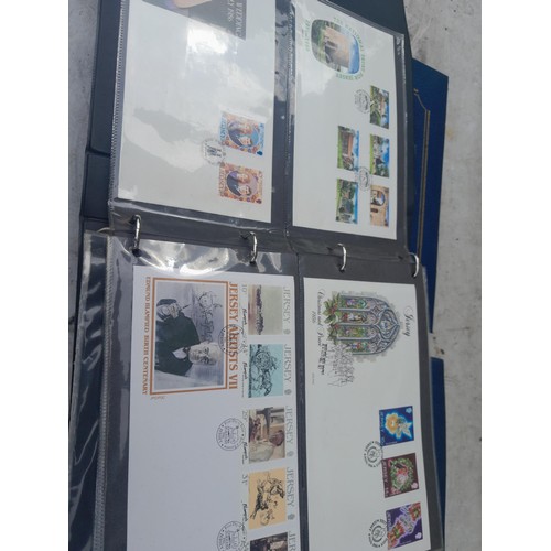 82 - 4 x folders full of Stamp First Day Covers : 2 x folders of Channel Tunnel , 1 x QEII Nations around... 