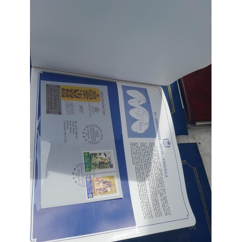 82 - 4 x folders full of Stamp First Day Covers : 2 x folders of Channel Tunnel , 1 x QEII Nations around... 