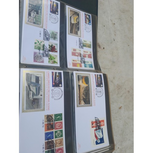 83 - 4 x folders of Stamp First Day Covers :folder of Channel Tunnel , others are multithematic