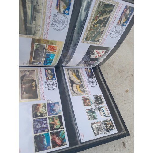 83 - 4 x folders of Stamp First Day Covers :folder of Channel Tunnel , others are multithematic