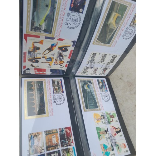 83 - 4 x folders of Stamp First Day Covers :folder of Channel Tunnel , others are multithematic