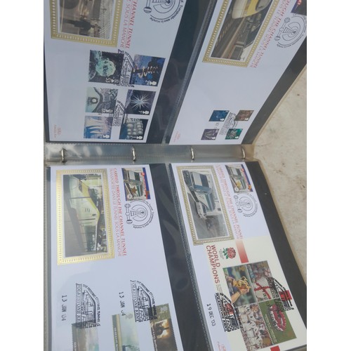 83 - 4 x folders of Stamp First Day Covers :folder of Channel Tunnel , others are multithematic