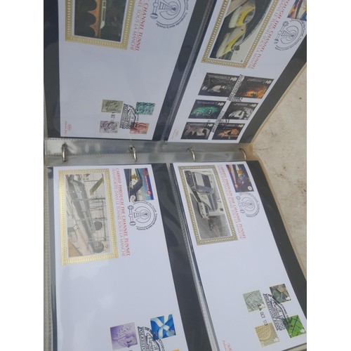 83 - 4 x folders of Stamp First Day Covers :folder of Channel Tunnel , others are multithematic