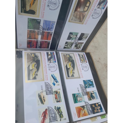 83 - 4 x folders of Stamp First Day Covers :folder of Channel Tunnel , others are multithematic