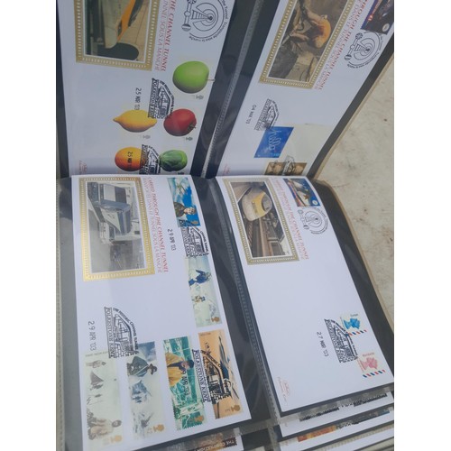 83 - 4 x folders of Stamp First Day Covers :folder of Channel Tunnel , others are multithematic