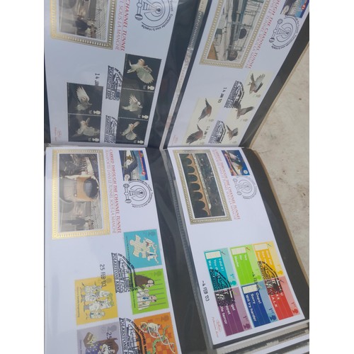 83 - 4 x folders of Stamp First Day Covers :folder of Channel Tunnel , others are multithematic