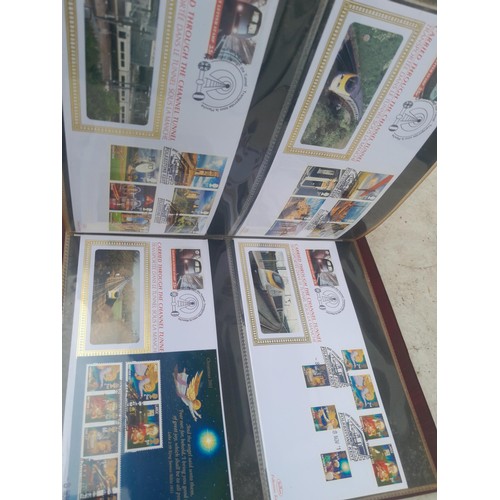 83 - 4 x folders of Stamp First Day Covers :folder of Channel Tunnel , others are multithematic