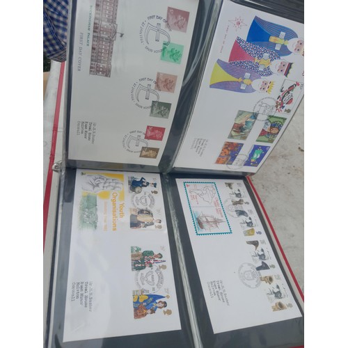 83 - 4 x folders of Stamp First Day Covers :folder of Channel Tunnel , others are multithematic