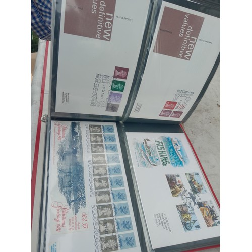 83 - 4 x folders of Stamp First Day Covers :folder of Channel Tunnel , others are multithematic