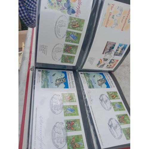 83 - 4 x folders of Stamp First Day Covers :folder of Channel Tunnel , others are multithematic