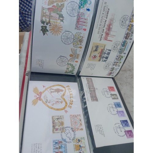 83 - 4 x folders of Stamp First Day Covers :folder of Channel Tunnel , others are multithematic