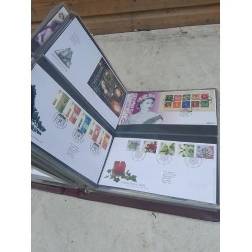 85 - 5 x folders of stamp first day covers, mixed themed , one album of RAF interest signature cards