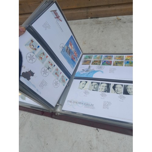 85 - 5 x folders of stamp first day covers, mixed themed , one album of RAF interest signature cards