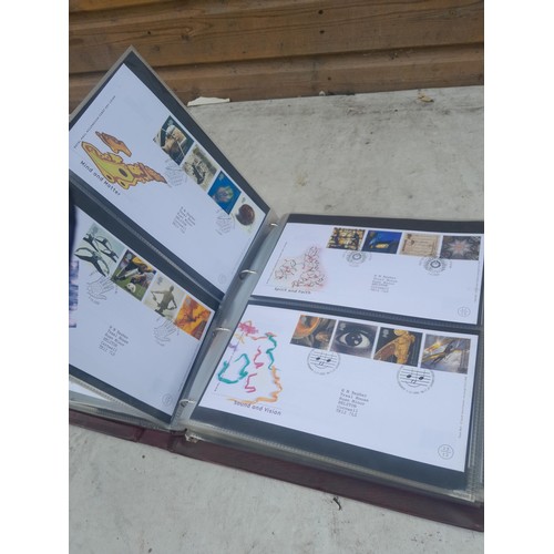 85 - 5 x folders of stamp first day covers, mixed themed , one album of RAF interest signature cards