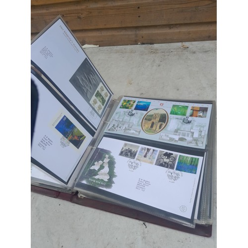 85 - 5 x folders of stamp first day covers, mixed themed , one album of RAF interest signature cards