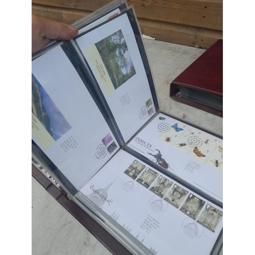 85 - 5 x folders of stamp first day covers, mixed themed , one album of RAF interest signature cards