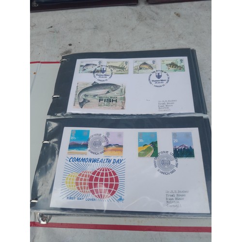 85 - 5 x folders of stamp first day covers, mixed themed , one album of RAF interest signature cards