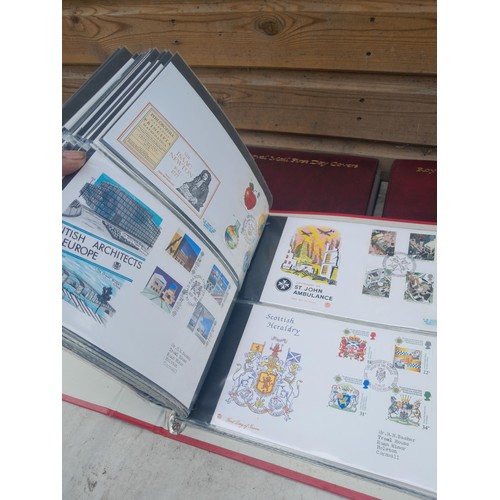 85 - 5 x folders of stamp first day covers, mixed themed , one album of RAF interest signature cards